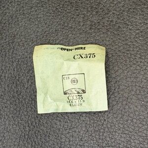 NOS GS C18 CX375 Watch Crystal. 14.6x 11.9. Sealed Packet. For ELGIN.